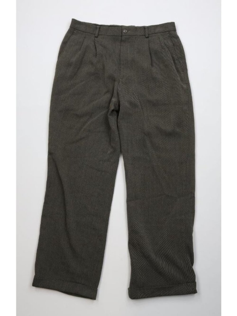 Vintage 90s Streetwear Mens 34x30 Rayon Gabardine Whipcord Wide Leg Chino Pants